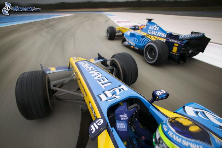 Renault F1, formelbil, racerbana