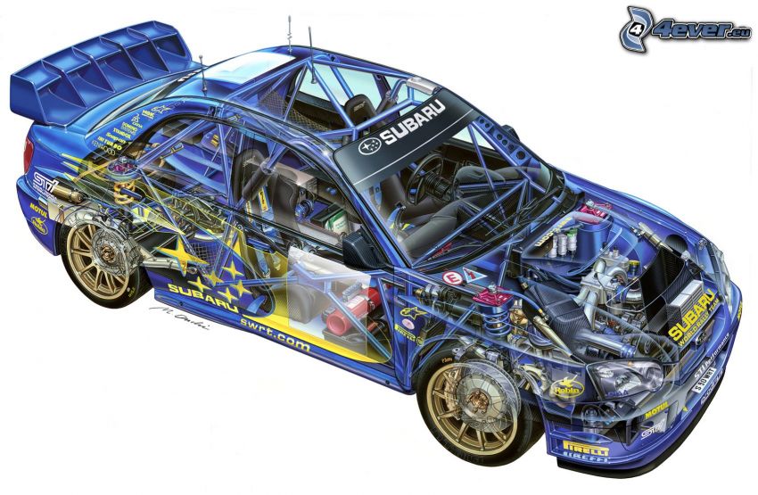 Subaru Impreza WRC, konstruktion