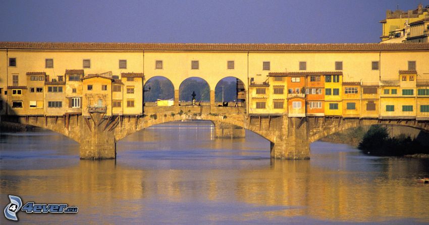 Ponte Vecchio, Florence, Arno, flod, bro