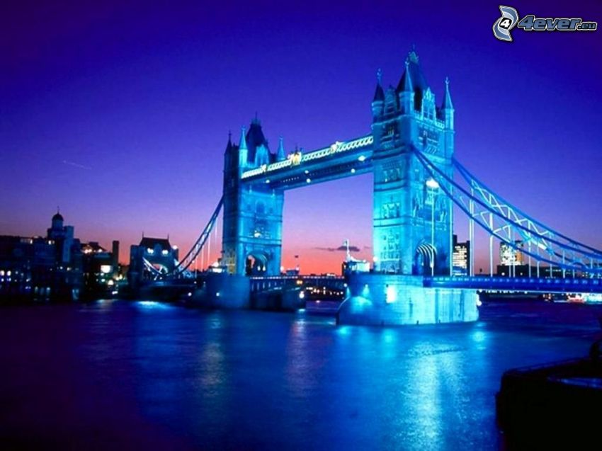 Tower Bridge, London, Thames, flod