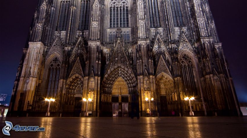 Katedralen i Köln, natt