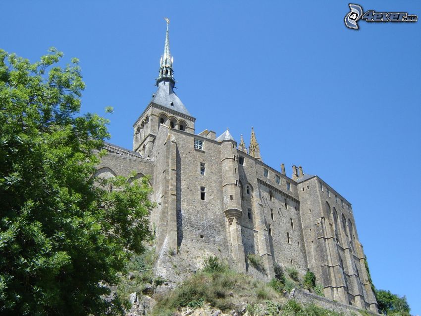 Mont Saint-Michel, slott, befästning, kloster