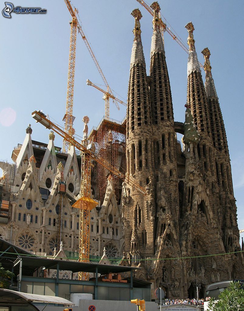Sagrada Familia, lyftkran