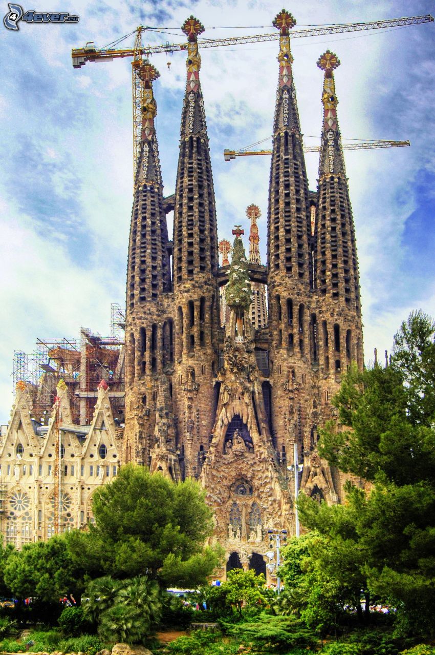 Sagrada Familia, lyftkran