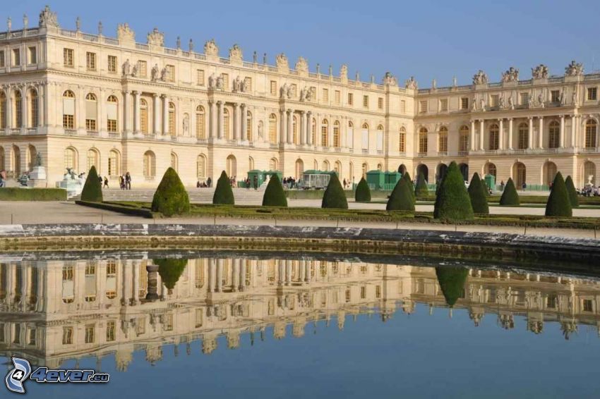 Slottet i Versailles, sjö, spegling