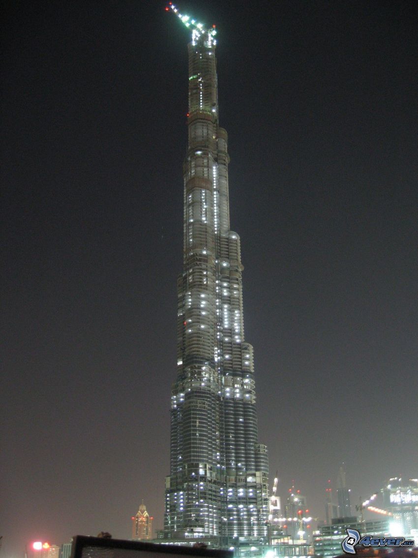 Burj Khalifa, Dubai, skyskrapa, konstruktion, världens högsta byggnad