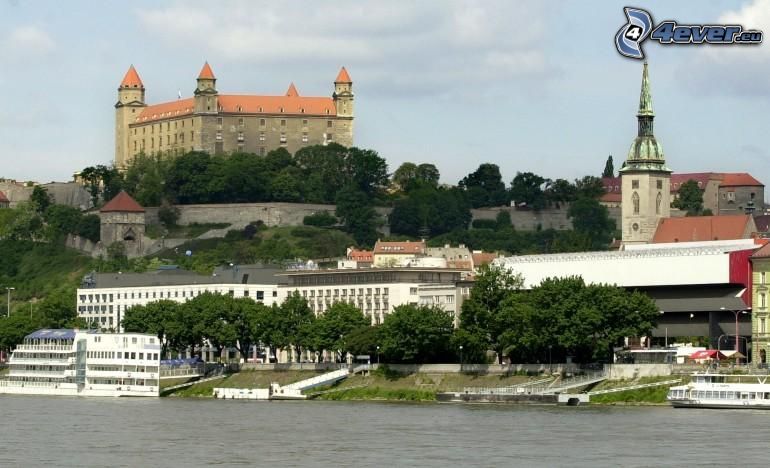 Bratislava, slott, Donau