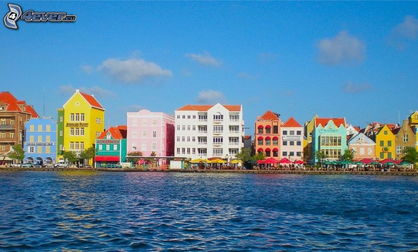 färgglada hus, Curaçao