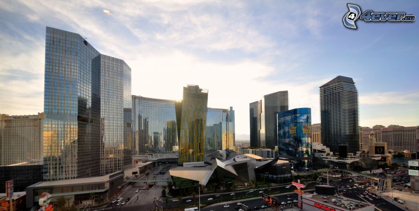 Las Vegas, skyskrapor, stadscentrum