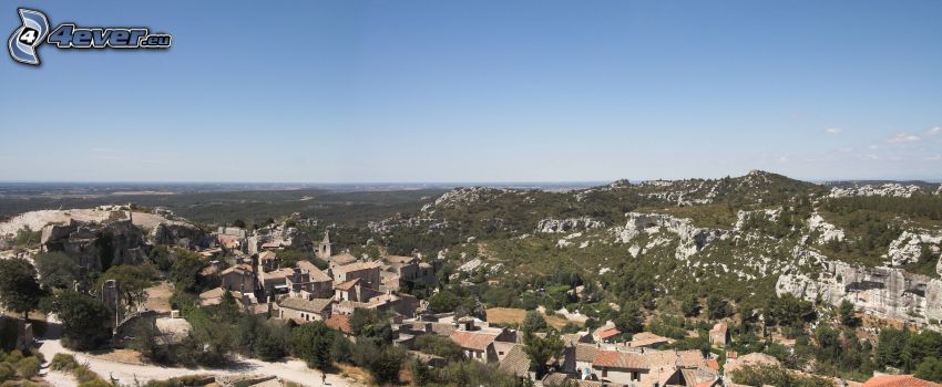 Les Baux de Provence, bergskedja