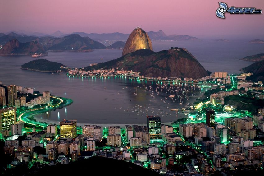 Rio De Janeiro, hamn, hav, ocean