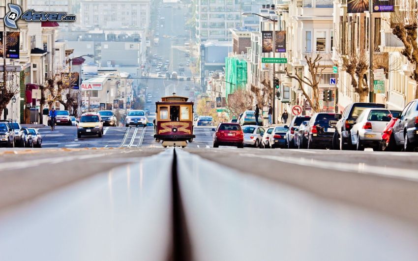 San Francisco, spårvagn, gata