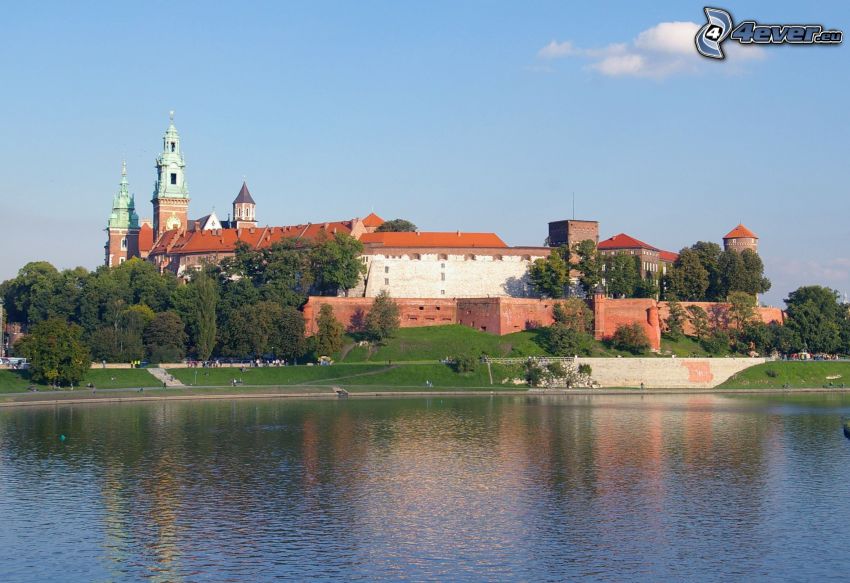Slottet Wawel, Krakow, flod