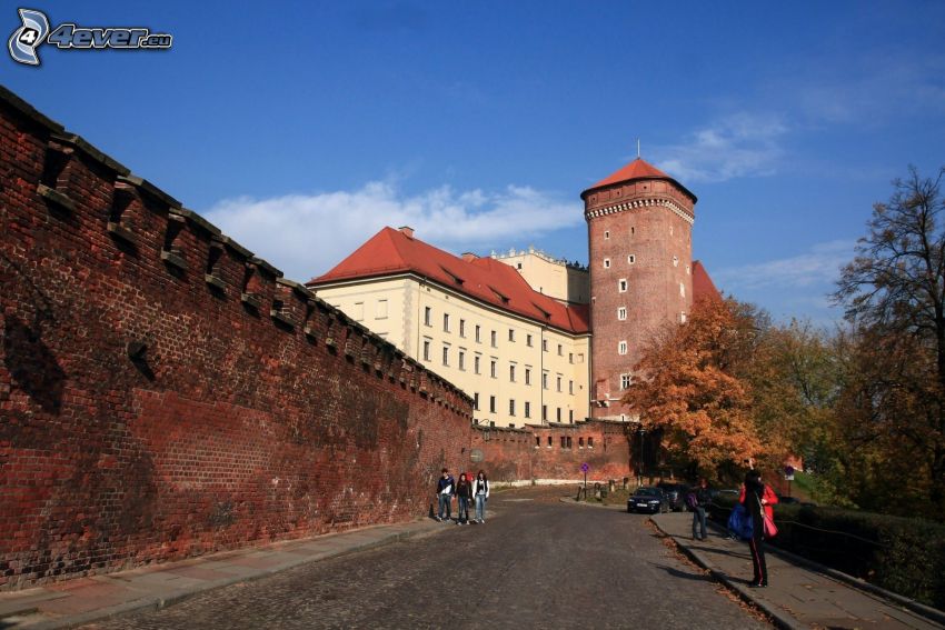 Slottet Wawel, Krakow, väg