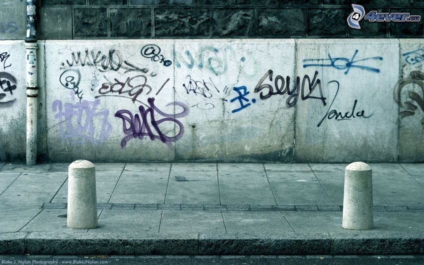 trottoar, graffiti