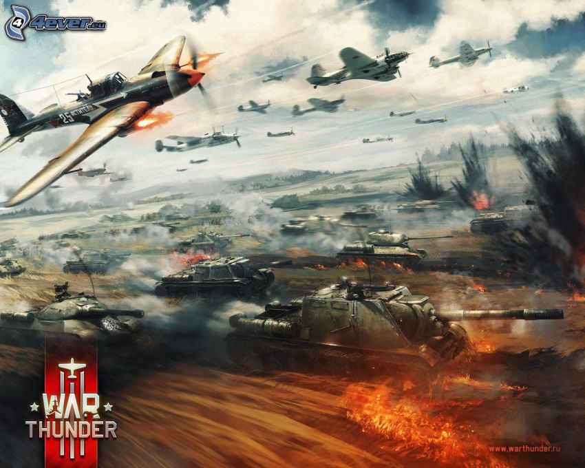 War Thunder, tankar, flygplan, slagsmål