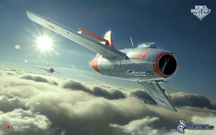 World of warplanes, MiG-15, ovanför molnen