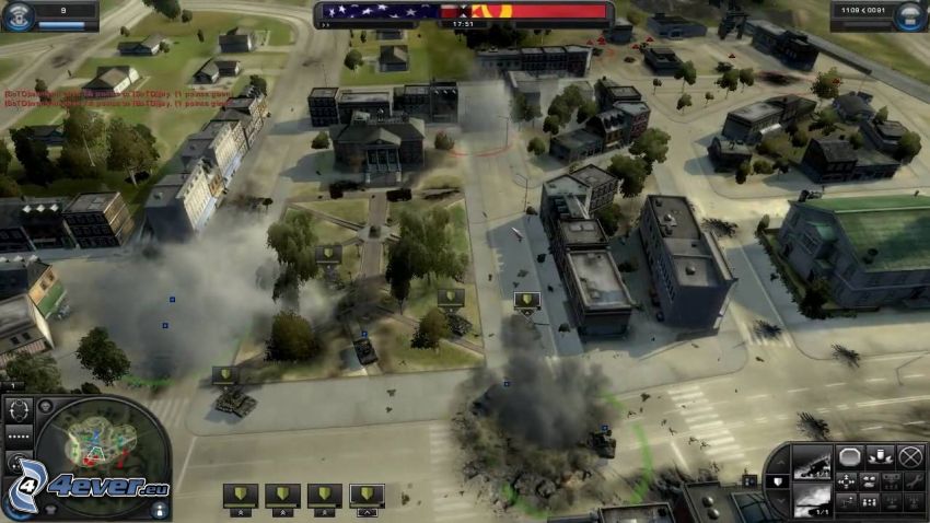World in Conflict, skytte, tecknad stad