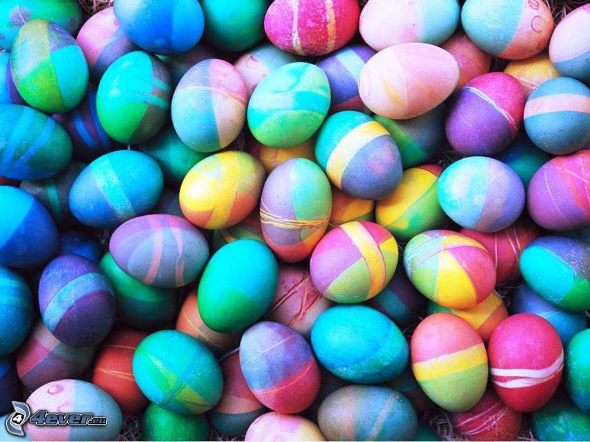 målade ägg, påskägg