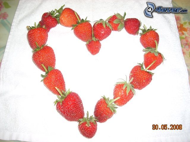 hjärta av jordgubbar