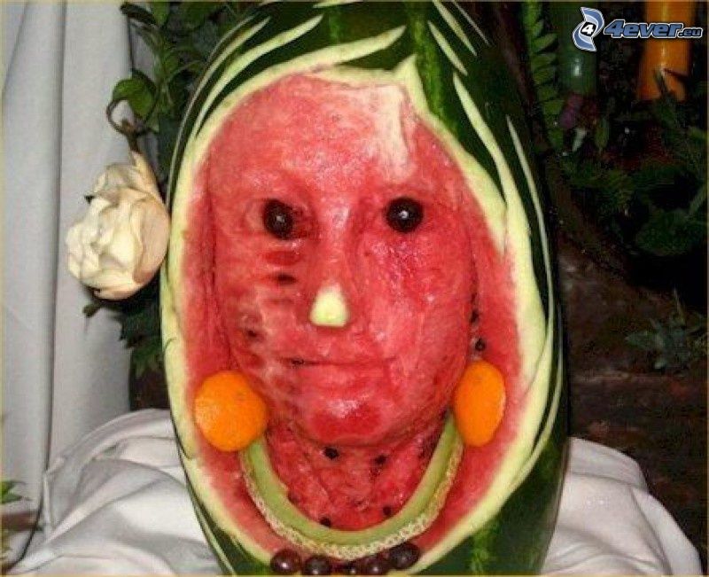 ansikte, melon