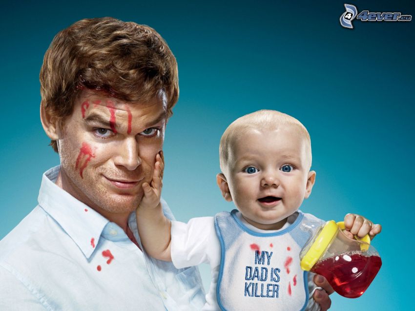 Dexter, pappa, bebis