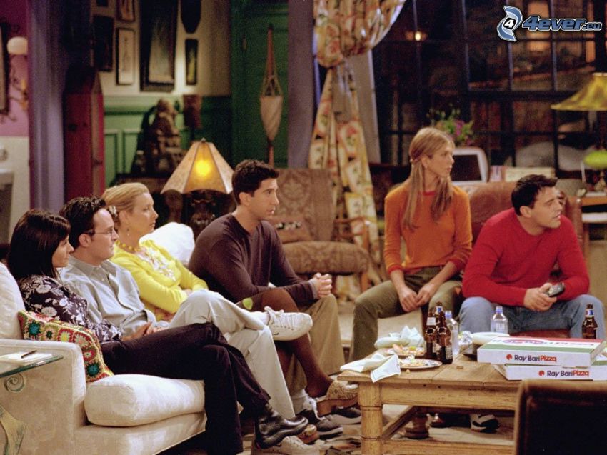 Friends, TV-serie, Jennifer Aniston, Courteney Cox, Matt LeBlanc, David Schwimer, Lisa Cudrow, Matthew Perry