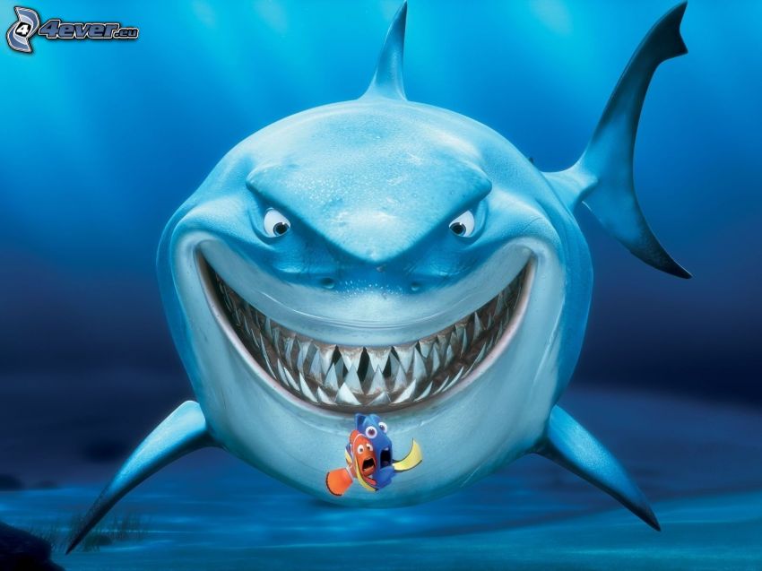 Hitta Nemo, haj, Marlin, Dory