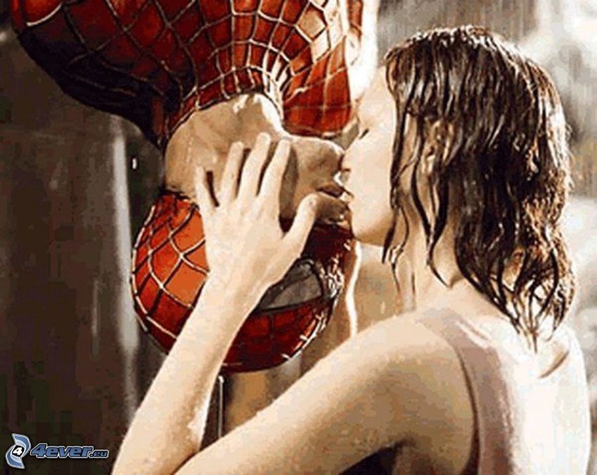 Spiderman, kyss