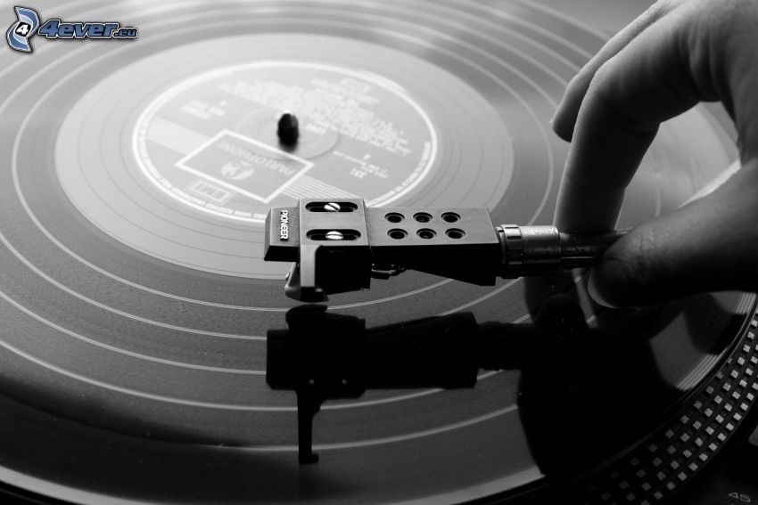LP-skiva, grammofon
