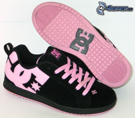 DC Shoes, rosa gymnastikskor