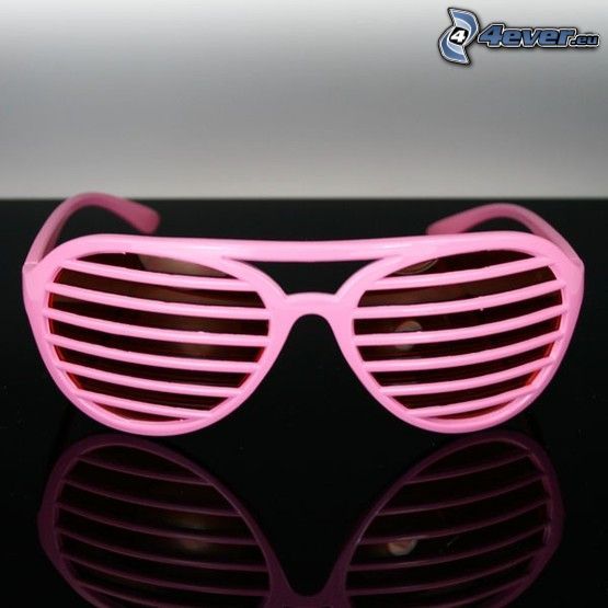 rosa glasögon