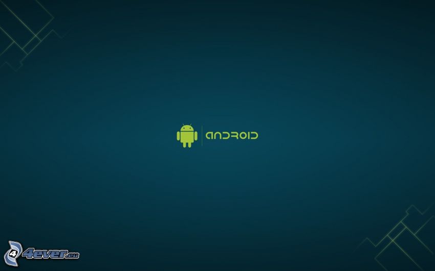Android, blå bakgrund