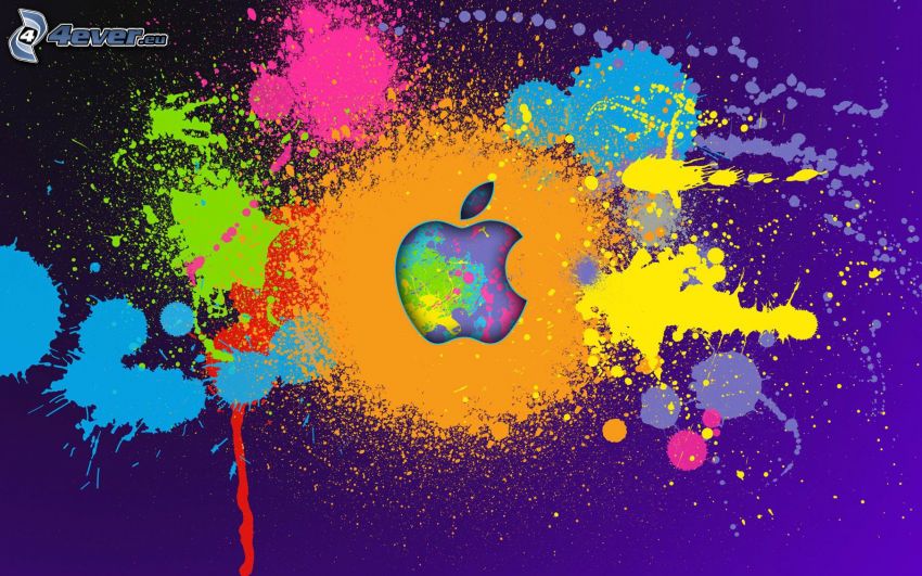 Apple, färgfläckar