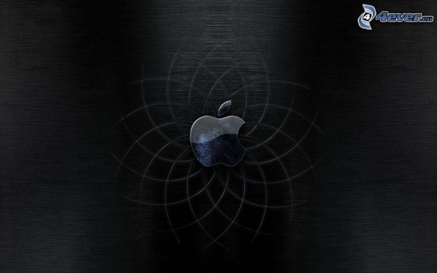 Apple, svart bakgrund