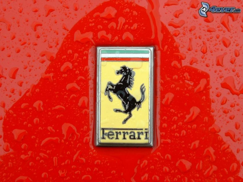 Ferrari, logo, droppar