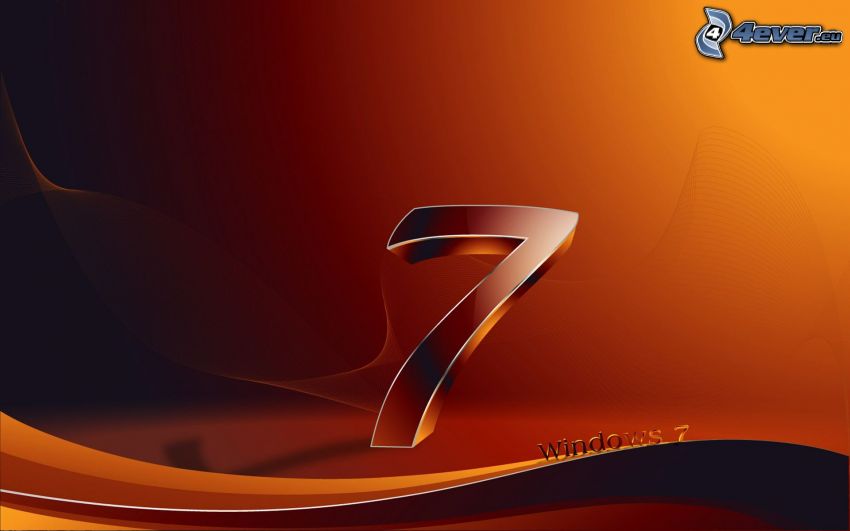 Windows 7, orange bakgrund