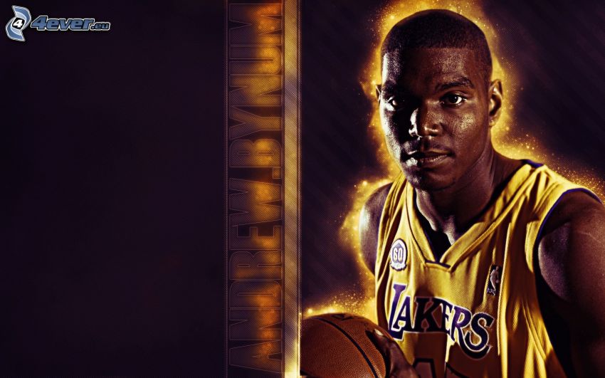 Andrew Bynun, LA Lakers, NBA, basketbollsspelare, basket, sport, man, kille, boll