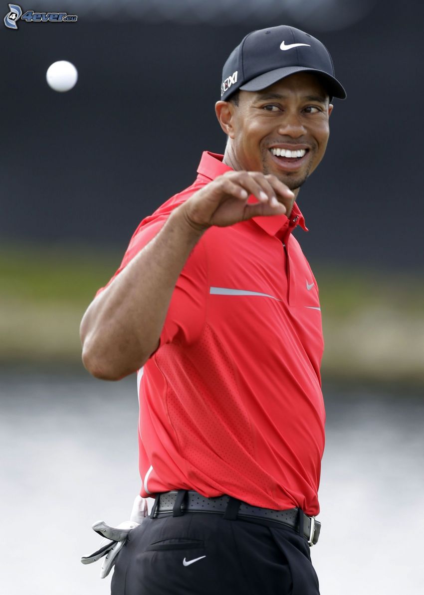 Tiger Woods, leende