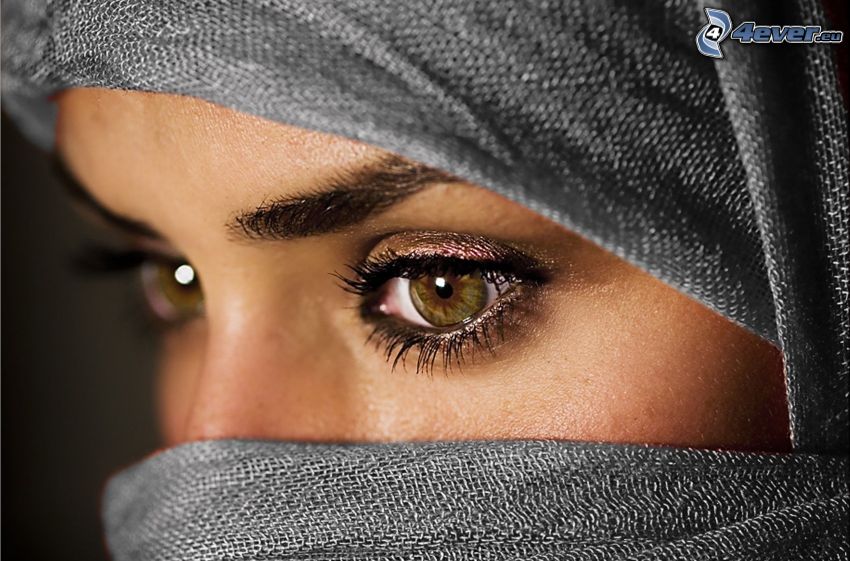 arabisk kvinna, ögon