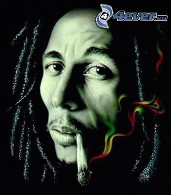 Bob Marley, cigarett, marijuana
