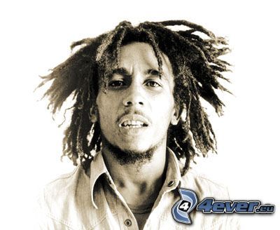 Bob Marley, dreadlocks, mörkhyad man, haka