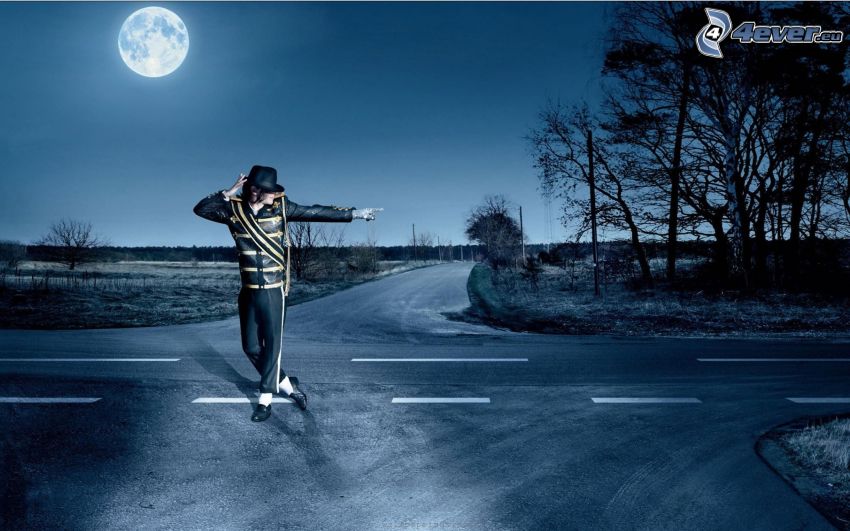 Michael Jackson, väg, måne