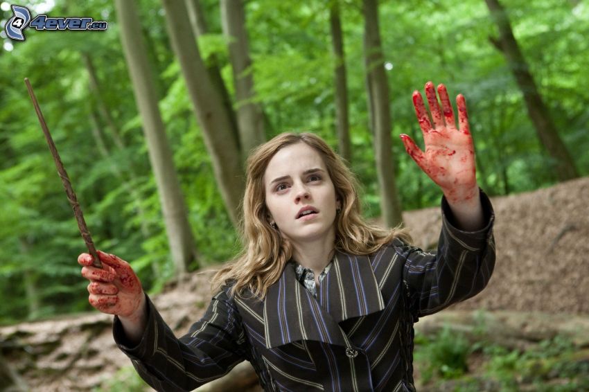 Hermione, Emma Watson, Harry Potter, blodig hand