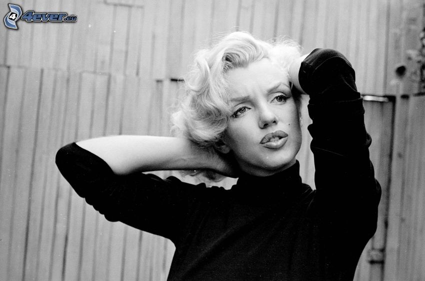 Marilyn Monroe, svartvitt foto