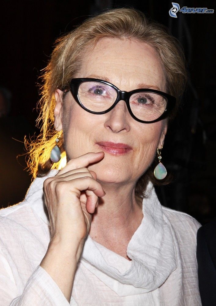 Meryl Streep, kvinna med glasögon