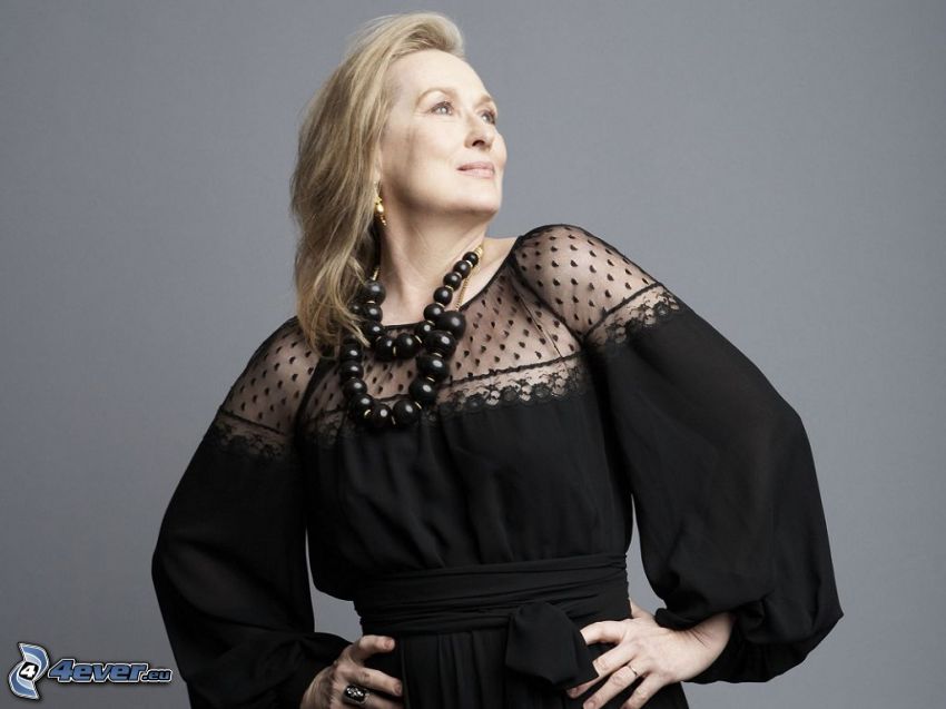 Meryl Streep, svart klänning