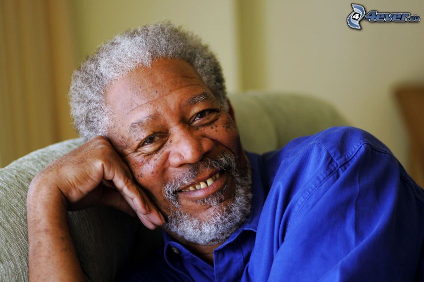 Morgan Freeman, leende