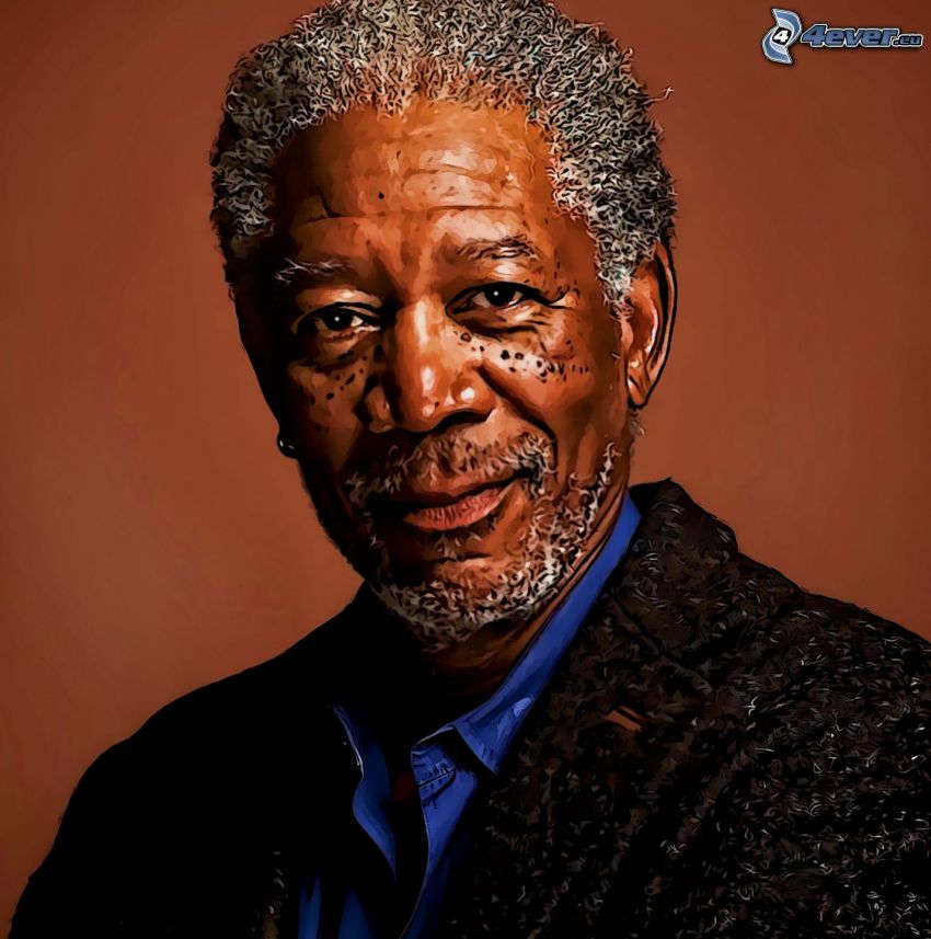 Morgan Freeman, tecknat
