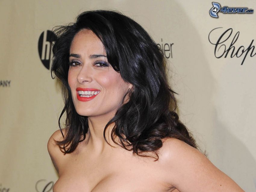 Salma Hayek, röda läppar